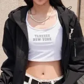 【MLB】女版抗UV運動背心 Bra Top 紐約洋基隊(3FTKBA543-50WHS)