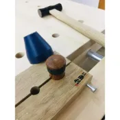 (店+)日本製 角利 鑿刀柄尾(有鐵環型)打爆專用夾持套組 鑿刀頂圈下打器 木工工具 鑿刀 鑿刀輪下打器 倉禾