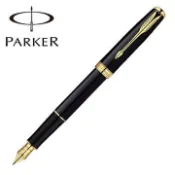 PARKER 派克 美國  商籟麗雅黑金夾鋼筆