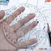 【多功能繪圖工具】全圓畫圓模板 360度量角器 圓形設計繪圖尺 學生尺子 多功能多用工具 直尺 製圖尺 圓規 幾何作圖 