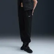 【NIKE 耐吉】長褲 女 運動褲 中磅高腰寬褲 AS W NSW PHNX FLC HR OS PANT 2 黑 FZ5997-010