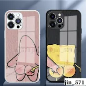 海綿寶寶蘋果15手機殼iPhone13/14Promax玻璃11派大星XR情侶殼12P