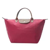 LONGCHAMP 經典Le Pliage系列摺疊短把尼龍水餃包(中-無花果色)