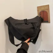 🔥臺灣出貨🔥尼龍布包包女大容量2024新款韓版百搭小衆設計女士單肩斜挎餃子包