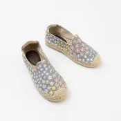 草編鞋 日本印花布 萬花筒 台灣手作