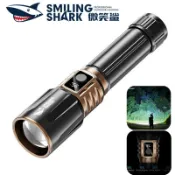 微笑鲨正品 LED 強光手電筒 高亮M60千米遠射 8000流明 6檔位無極調光 Type-c充電防水戶外 SD5340