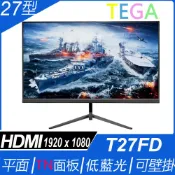 TEGA 特佳 27吋 護眼電腦螢幕/ 液晶顯示器 (27型/FHD/75HZ)