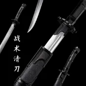 【龍泉劍莊】龍泉刀劍現代戰術清刀繡春刀錳鋼一體鍛造雁翎刀戶外真刀劍未開刃