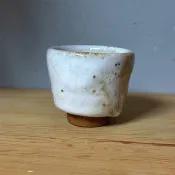 余華宇老師手作-鼠志野鎏金杯-開片系列-容量約80cc