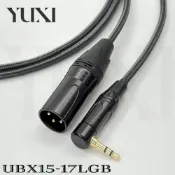 (店+)水晶編織網線 金屬鍍金頭 播放線 3.5mm 轉 XLR 公母 TRS 麥克風線 音源線 平衡線 平衡轉耳機