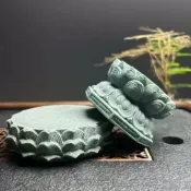 款式齊全青砂石蓮花臺底座 茶寵墊子 創意加高通用型禪意百搭底座 魚缸造景客廳茶桌裝飾品 禪意擺件增高墊