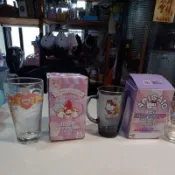 三麗鷗美樂蒂X雙子星，kitty40週年紀念玻璃馬克杯，耐熱玻璃罐/花小兔馬克杯盆栽馬克杯