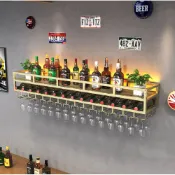 酒吧壁掛紅酒架餐客廳酒櫃葡萄酒架吊杯架創意紅酒杯架倒掛高腳杯