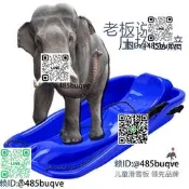 雙人兒童家後滑雪板滑草板滑沙板單板小孩程仁奈模雪橇車扒犁剝郵