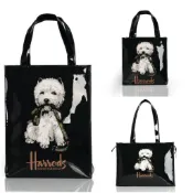 ♥西高地♥ 英倫名品 Harrods 大容量防水PVC購物袋 英倫風情哈洛德 手提袋便當袋 A4書袋 手提包 單肩女包