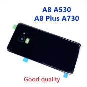 SAMSUNG 適用於三星 Galaxy A8 A530 A8+ Plus A730 2018 後蓋玻璃電池蓋後門外殼塑