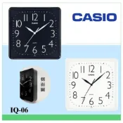 (店+)【CASIO 卡西歐】CASIO時鐘 居家必備 大數字 對比顏色 大方流線正方形掛鐘(10吋) 保證公司貨保固IQ-02S IQ-06S