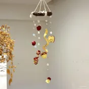 夏日紅蘋果掛飾手工製作diy材料包蘋果捲掛飾送閨蜜對象禮物風鈴