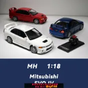 獅子國際購 {保固一年 可打統編}MH 三菱 EVO4代 藍瑟IVEvolution 1:18合金全開車模 經典JDM