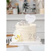 訂單滿199出貨  女女神生日蛋糕裝飾合金帶鑽數字插件唯美晶生日快樂插牌