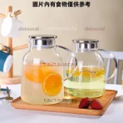 好物優選✨2200ml耐熱冷水壺 高硼硅玻璃冷水壺 玻璃茶壺 加厚防爆玻璃涼水壺 家用客廳水果花茶壺 大容量裝開水壺