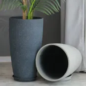 友家生活館 花盆/花器 石PP塑料天堂鳥北歐式滴水觀音龜背竹散尾龍葵旅美人蕉落地花盆38YJ 快速寄出