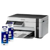 【PChome 24h購物】EPSON M2110 黑白高速網路三合一 連續供墨印表機+2組原廠墨水 升級3年保固 R99N