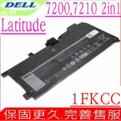 電池動力 DELL 1FKCC 電池 戴爾- LATITUDE 7200 2-IN-1 7210 2-IN-1 KWWW4 D9J00 T5H6P 9NTKM 01FKCC