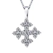 【Emperor Diamond 京華鑽石】鑽石項鍊 18K金 天然鑽石 共0.20克拉 輕珠寶 光芒(輕珠寶)