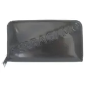 【DOKODEMO】全新 Salvatore Ferragamo 661212 男士漆皮黑色圓形拉鍊長款皮夾 0405 [二手] Salvatore Ferragamo