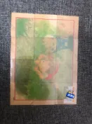 古書堂 六面體木制積木 宮崎駿龍貓系列 經典圖案 收藏級稀有1988Nibariki