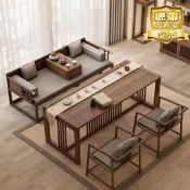 【高品質】實木羅漢床三件套新中式禪意床塌沙發床組合客廳家具小戶型貴婦塌