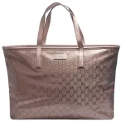 九成新 GUCCI 經典GG PLUS雙G防水托特包(藕紫色)