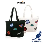 KANGOL 袋鼠 托特包 花樣貼繡潮玩 66251715 時尚 包包 帆布包 帆布袋  手提包 時尚帆布托特包