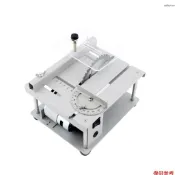多功能家用臺鋸 迷你電鋸 小型臺鋸 便攜式木工推臺鋸 多功能切割機 7級調速電源 最大40mm切割深度 0-90度角度切