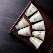 秘黃汝窯芙蓉聞香杯主人杯中式陶瓷茶具茶盞汝瓷茶杯 復古單品茗杯