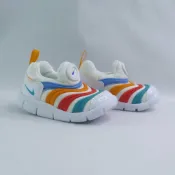 NIKE 343938106 小童鞋 毛毛蟲運動鞋 Dynamo Free 無鞋帶即穿 白/多彩