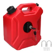 1.3 加侖油箱 5L 便攜式汽油柴油容器防靜電備用汽油儲存帶鎖和鑰匙,適用於汽車摩托車卡車 SUV ATV 越野車