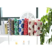 韓國布 花草水果紋 條紋 花紋 絎縫 絎縫布料 手作材料 Quilted Flower Fruit