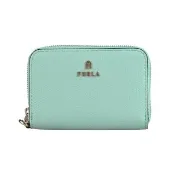 【FURLA 芙拉】FURLA Camelia拉鍊2卡零錢包(薄荷藍)