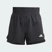 【adidas 愛迪達】短褲 女款 運動褲 PACER WVN HIGH 黑 IT7760