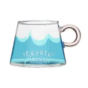 日本星巴克2021 透明富士山玻璃杯 絕版品