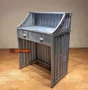 【BIgBoyRoom】工業風家具 櫃檯造型玄關櫃鐵櫃貨櫃型櫃檯粗獷仿真鐵製LOFT美式復古收納櫃 展示櫃收納櫃 客製化