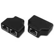 【百寶屋】RJ45一分二轉接器/網路分接/三通頭(2入組)