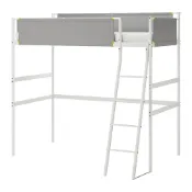 【IKEA 宜家家居】VITVAL 高腳床框, 白色/淺灰色, 90x200 公分
