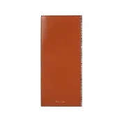 【Paul Smith】Paul Smith 燙金漆LOGO質感牛皮眼鏡袋(咖啡)