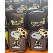 （現）日本 Universal Studio Japan 大阪環球影城 史努比 Snoopy 萬聖節 限定夜光筆袋 微瑕