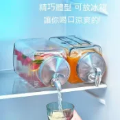 思樂小舖 冷水壺 帶水龍頭涼水桶 冰扎壺 涼水壺 水果檸檬茶壺 玻璃飲料帶龍頭 奶茶桶 冷飲容器 派對啤酒桶 酸梅湯瓶子 玻璃茶桶