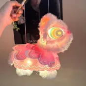 🌙在臺好物🌙新款醒獅中秋節2026手工燈籠立體可動兒童手工diy材料包舞獅玩具