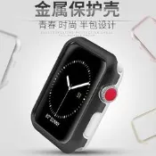 for Apple Watch3保護殼iwatch3保護套蘋果手錶金屬保護套表殼男女38/42mm外殼配件蘋果手錶保護殼不銹鋼 W226 [9027695] 